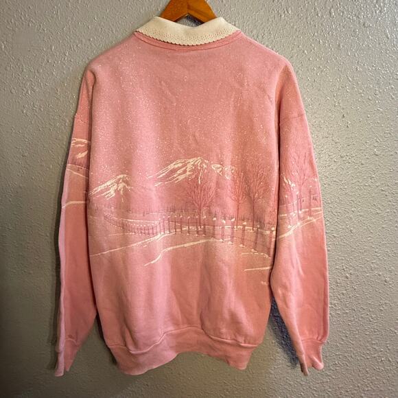 Vintage 1991 San Segal Idaho Sweat Shirt Womens Pink Size XL Ultra Sweats - Picture 6 of 6